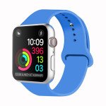 Pro Soft Silicone Sport Strap Wristband Replacement for Apple Watch Series Ultra/9/8/7/6/5/4/3/2/1/SE - 49MM/45MM/44MM/42MM (Blue)